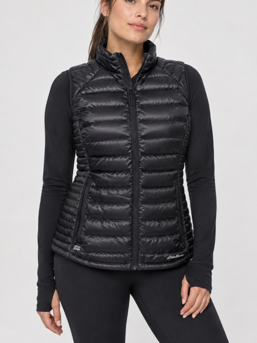 Eddie Bauer Goose Down Puffer Vest Black 2XLT